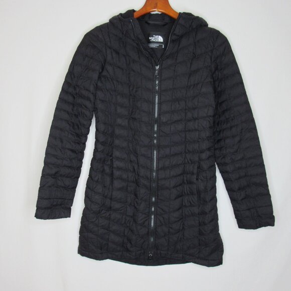 The North Face Quilted Thermoball Black Hooded Winter Parka Women's M Medium - Picture 7 of 10